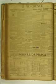 Página do jornal O Nordeste de agosto de 1925