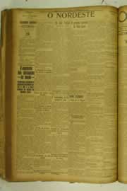 Página do jornal O Nordeste de setembro de 1925