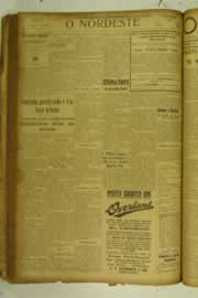 Página do jornal O Nordeste de outubro de 1925
