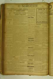 Página do jornal O Nordeste de outubro de 1925