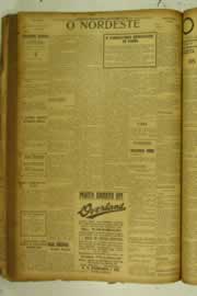 Página do jornal O Nordeste de outubro de 1925