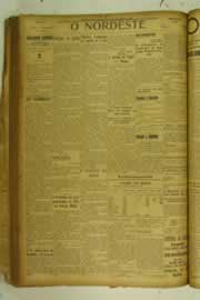 Página do jornal O Nordeste de outubro de 1925