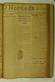 Página do jornal O Nordeste de outubro de 1925