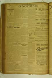 Página do jornal O Nordeste de outubro de 1925