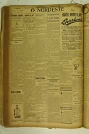 Página do jornal O Nordeste de outubro de 1925