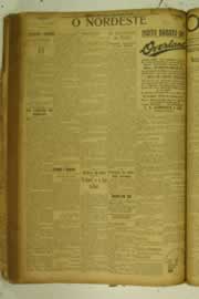 Página do jornal O Nordeste de outubro de 1925