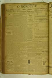 Página do jornal O Nordeste de outubro de 1925