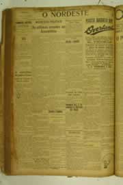 Página do jornal O Nordeste de outubro de 1925