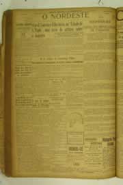 Página do jornal O Nordeste de novembro de 1925