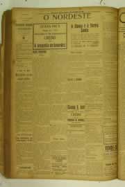 Página do jornal O Nordeste de dezembro de 1925