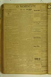 Página do jornal O Nordeste de dezembro de 1925