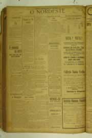 Página do jornal O Nordeste de dezembro de 1925
