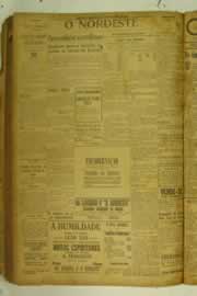 Página do jornal O Nordeste de dezembro de 1925
