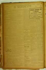 Página do jornal O Nordeste de fevereiro de 1926