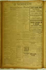 Página do jornal O Nordeste de março de 1926