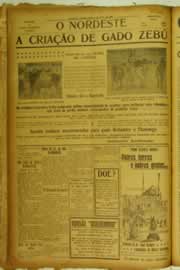 Página do jornal O Nordeste de abril de 1926