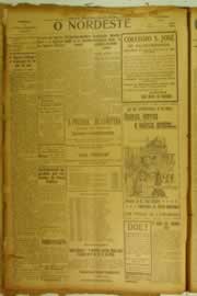 Página do jornal O Nordeste de abril de 1926