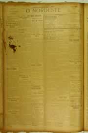 Página do jornal O Nordeste de maio de 1926