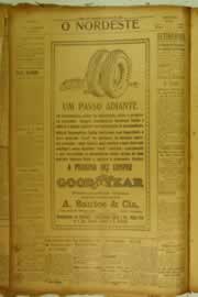 Página do jornal O Nordeste de maio de 1926