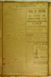 Página do jornal O Nordeste de maio de 1926