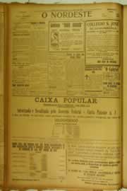 Página do jornal O Nordeste de maio de 1926