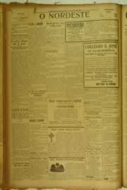 Página do jornal O Nordeste de maio de 1926