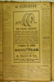 Página do jornal O Nordeste de maio de 1926