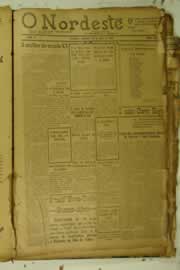 Página do jornal O Nordeste de maio de 1926