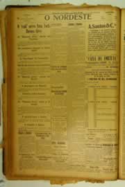 Página do jornal O Nordeste de julho de 1926