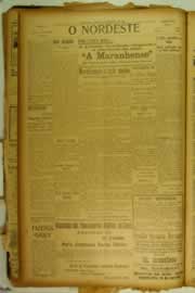 Página do jornal O Nordeste de agosto de 1926