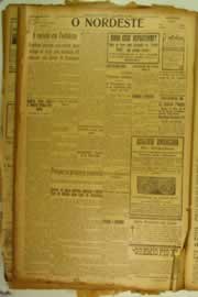 Página do jornal O Nordeste de agosto de 1926
