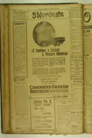 Página do jornal O Nordeste de janeiro de 1927
