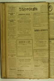 Página do jornal O Nordeste de janeiro de 1927