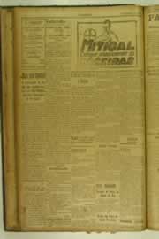 Página do jornal O Nordeste de janeiro de 1927