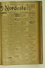 Página do jornal O Nordeste de janeiro de 1927