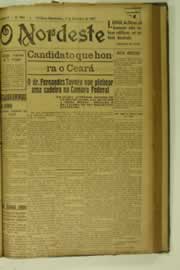 Página do jornal O Nordeste de fevereiro de 1927