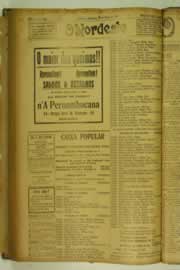 Página do jornal O Nordeste de março de 1927