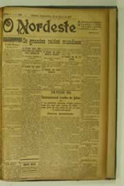Página do jornal O Nordeste de março de 1927