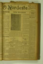 Página do jornal O Nordeste de abril de 1927