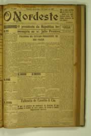 Página do jornal O Nordeste de junho de 1927