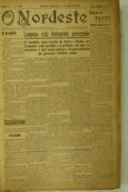 Página do jornal O Nordeste de julho de 1927