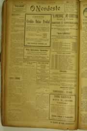 Página do jornal O Nordeste de julho de 1927