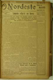 Página do jornal O Nordeste de julho de 1927