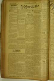 Página do jornal O Nordeste de julho de 1927