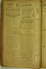 Página do jornal O Nordeste de julho de 1927