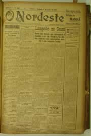 Página do jornal O Nordeste de julho de 1927