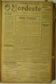 Página do jornal O Nordeste de julho de 1927