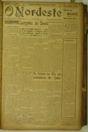 Página do jornal O Nordeste de julho de 1927