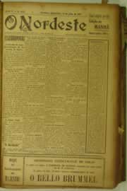 Página do jornal O Nordeste de julho de 1927