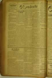 Página do jornal O Nordeste de julho de 1927